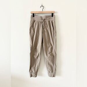 CRZ YOGA Drawstring Elastic Waist Joggers in Tan - Size S
